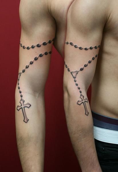 Rosary Armband Tattoo For Men