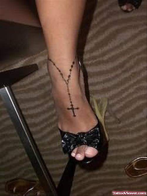 Rosary Bracelet Tattoo For Girls