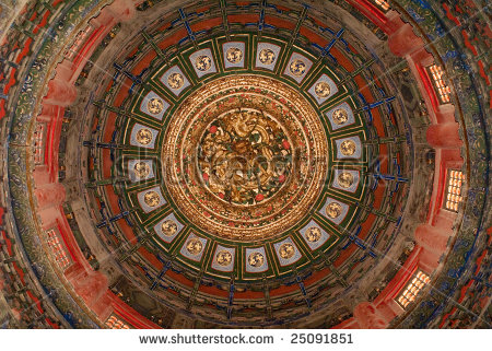 Round Roof Interior Design In The Forbidden City, Beijing