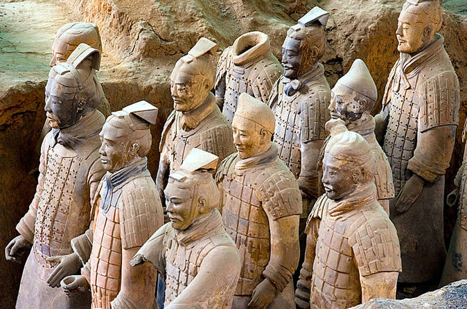 Side View Of Terracotta Army Soldiers