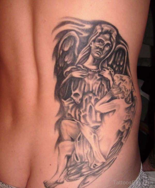 Simple Guardian Angel Tattoo