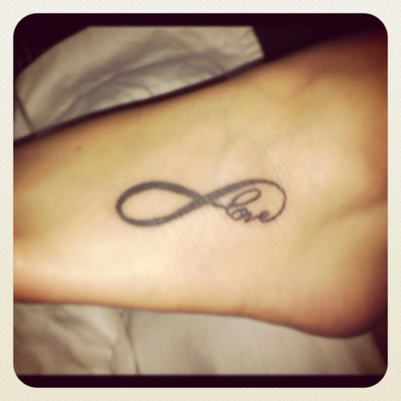 Simple Love Infinity Foot Tattoo