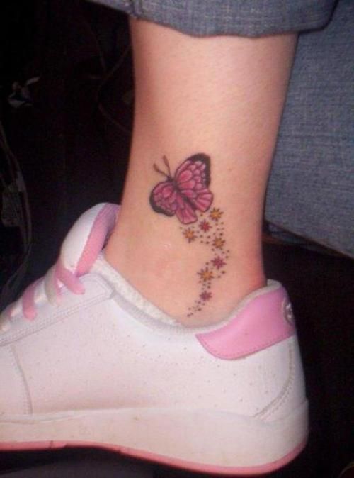 67+ Butterfly Tattoos On Ankle