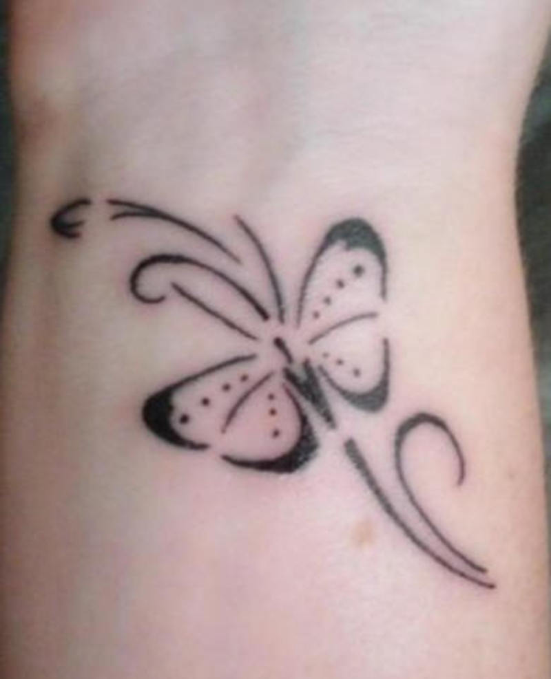 Small Butterfly Wrist Tattoo