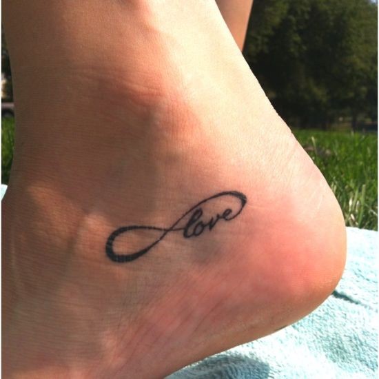 Small Infinity Love Tattoo On Foot