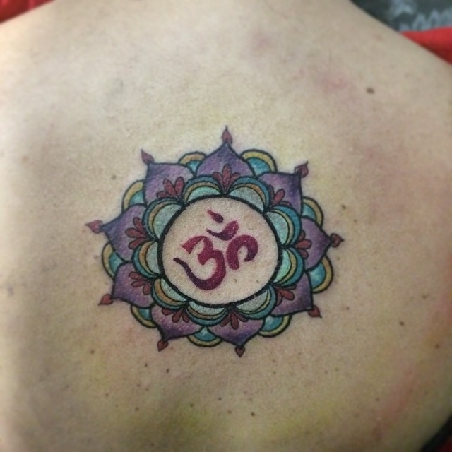 Small Religious Color Mandala Tattoo