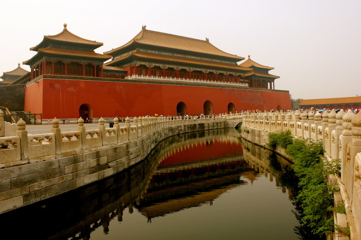 Small River Of Forbidden City In China