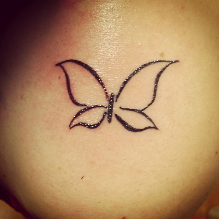 Small Simple Butterfly Tattoo