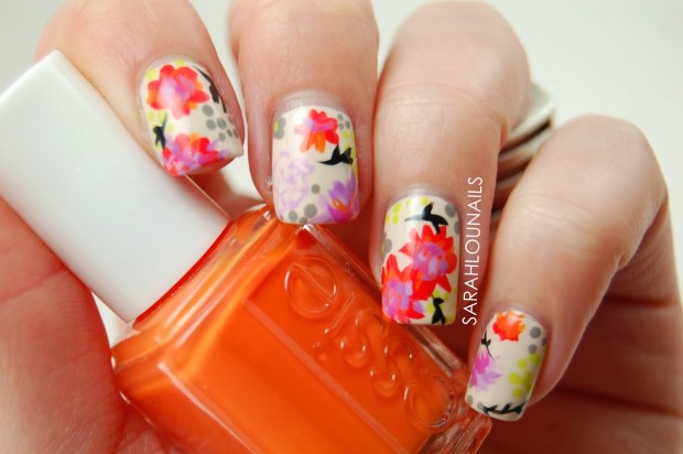 Spring Floral Nail Art Idea