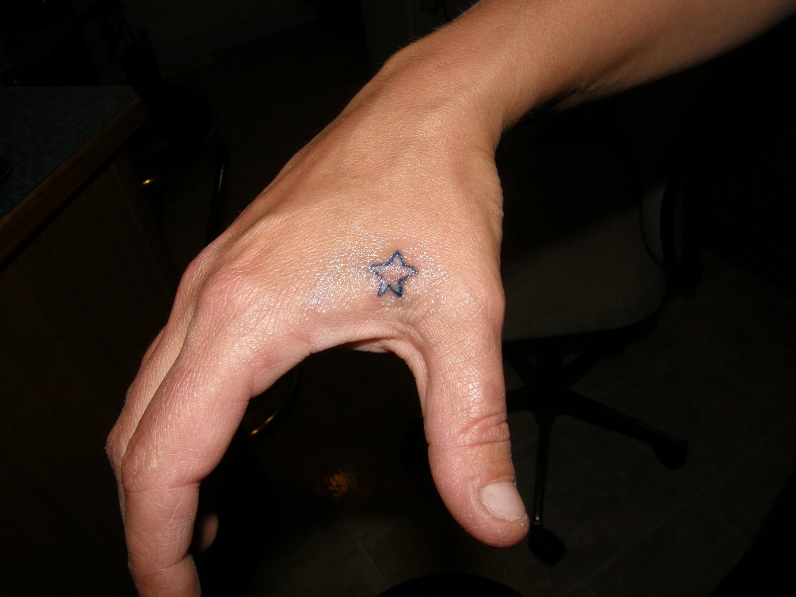 Star Side Hand Tattoo For Men
