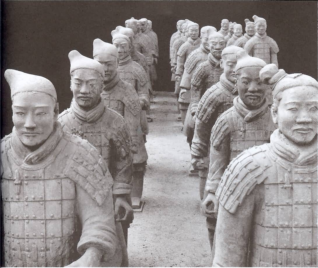 Statues Of Terracotta Warriors Guarding The First Emporer's Tomb