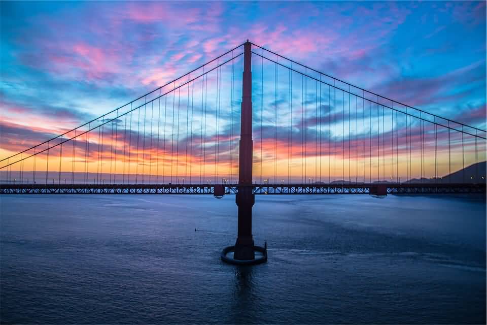 Sunset View Of Golden Gate Bridge