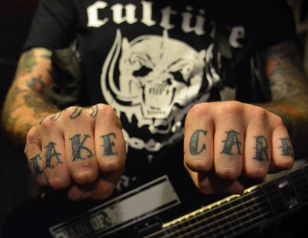 Take Care Knuckle Tattoo For Men