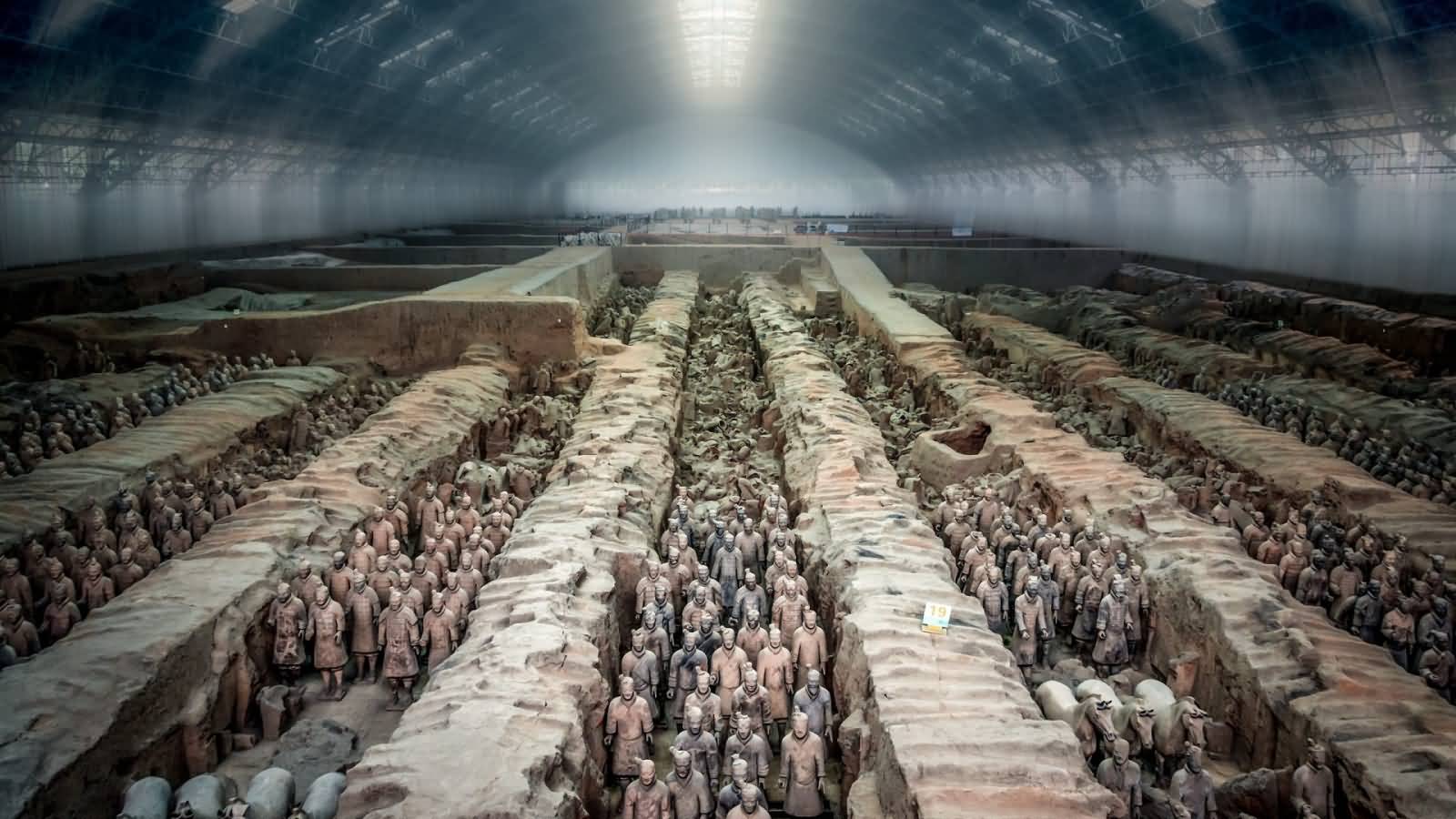 Terracotta Army Soldiers In Pits
