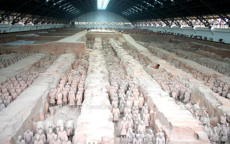 Terracotta Army Warriors In Pit 1