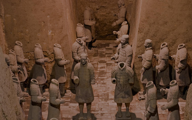 Terracotta Soldiers Without Heads