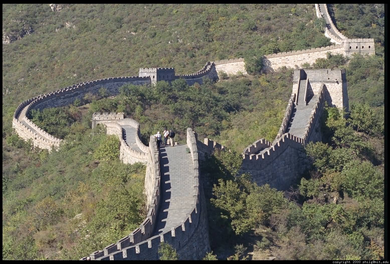 The Aerial View Of The Great Wall Of China