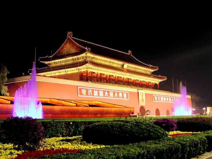 The Forbidden City In Beijing At Night
