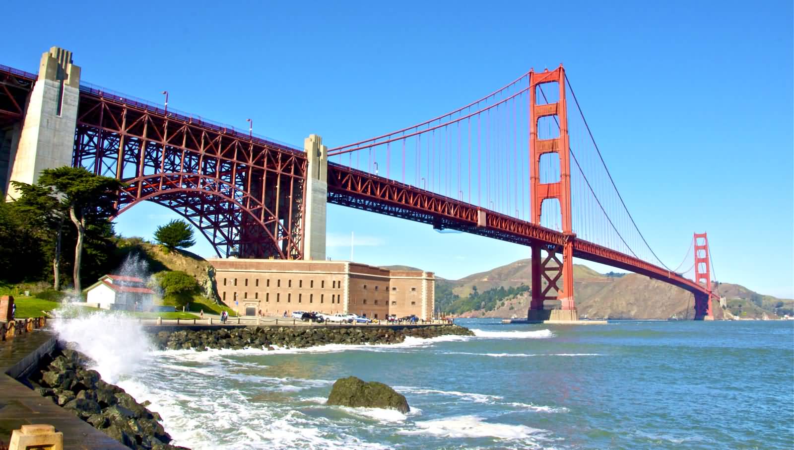The Golden Gate Bridge And Baker Fort View