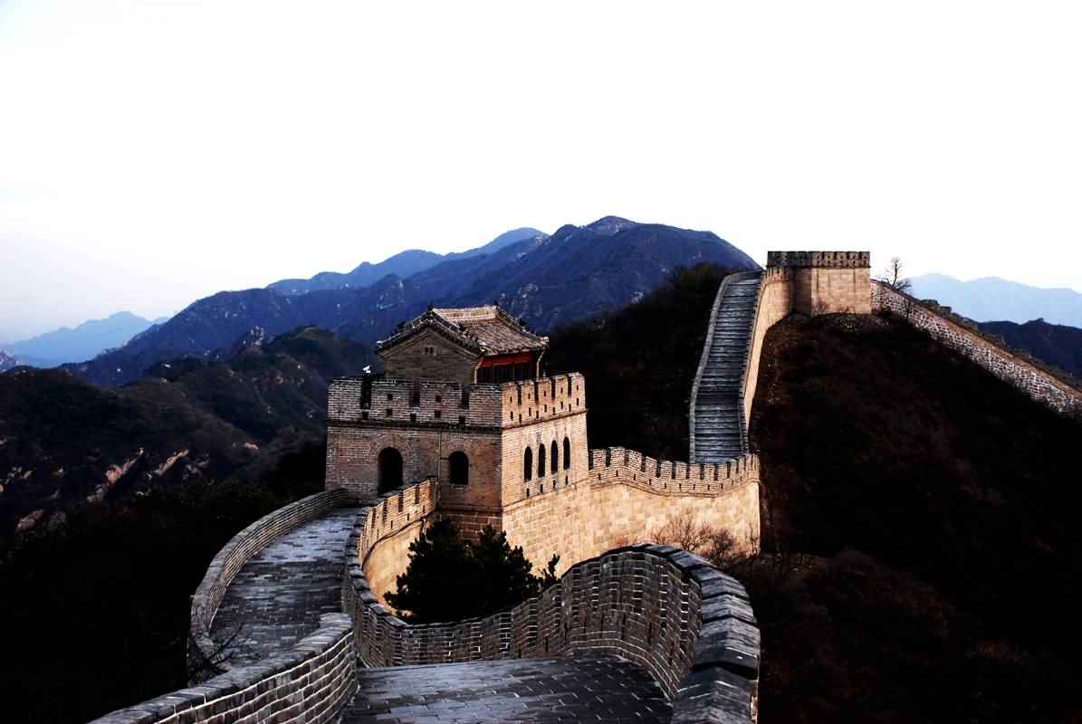 The Great Wall Of China At Dusk