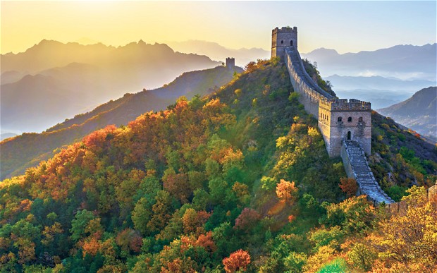 The Great Wall Of China During Sunset