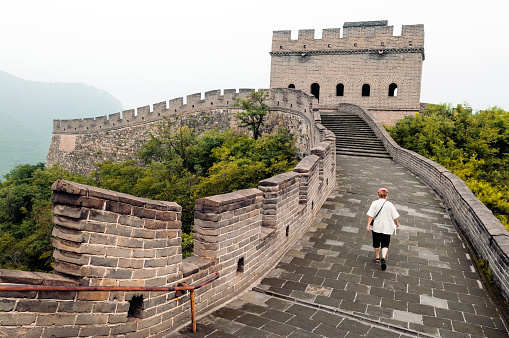 Woman Photographer at The Great Wall of China in Badaling