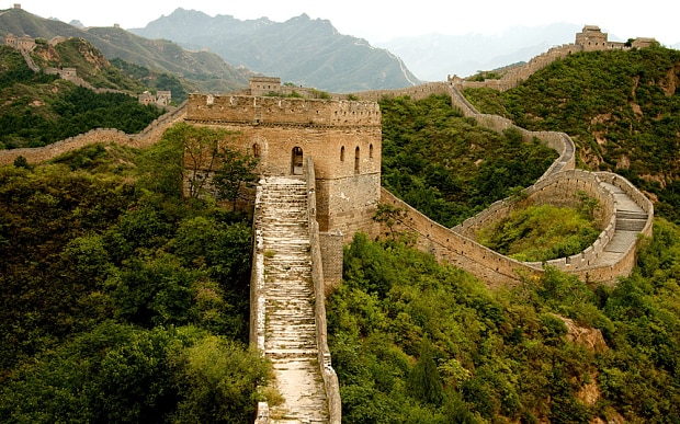 The Great Wall Of China With Follows The Historical Borders Of The Country From East