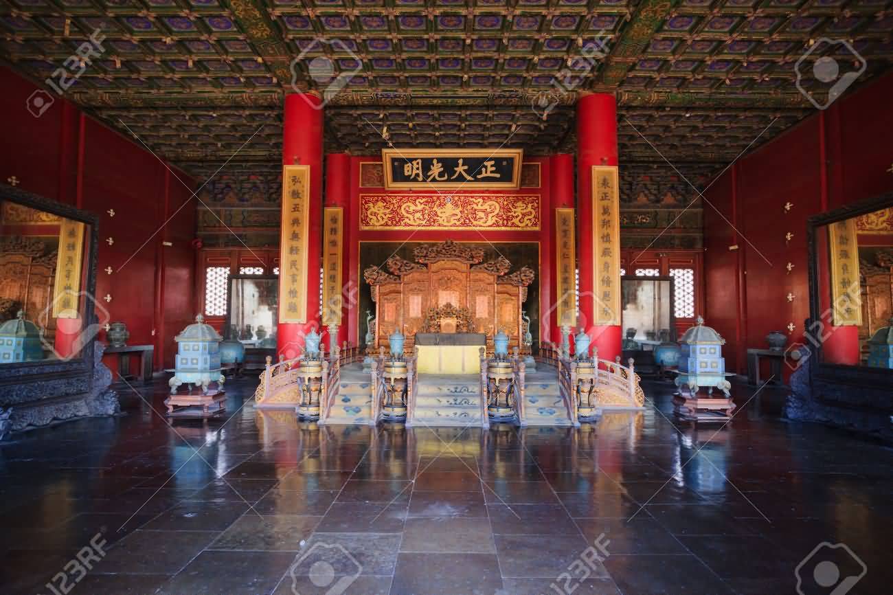 The Interior Of Palace Of Heavenly Purity In Forbidden City