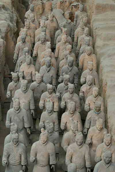 The Terracotta Army Warriors In Pit 1