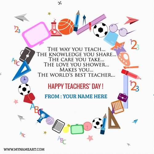 The World's Best Teacher Happy World Teachers Day Card