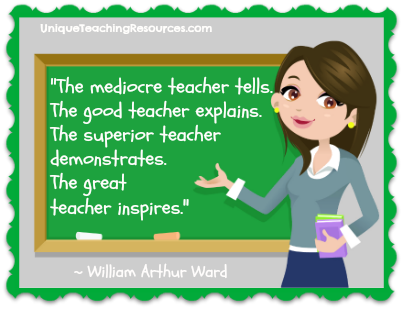 The mediocre teacher tells. The good teacher explains. The superior teacher demonstrates. The great teacher inspires - William Arthur Word