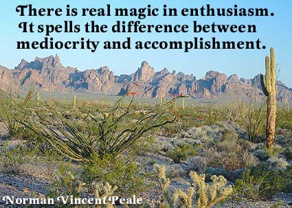 There is a real magic in enthusiasm. It spells the difference between mediocrity and accomplishment. Norman Vincent Peale