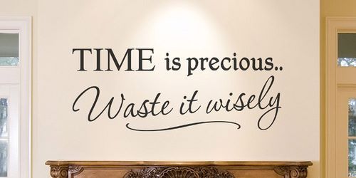 Time is precious. Waste it wisely