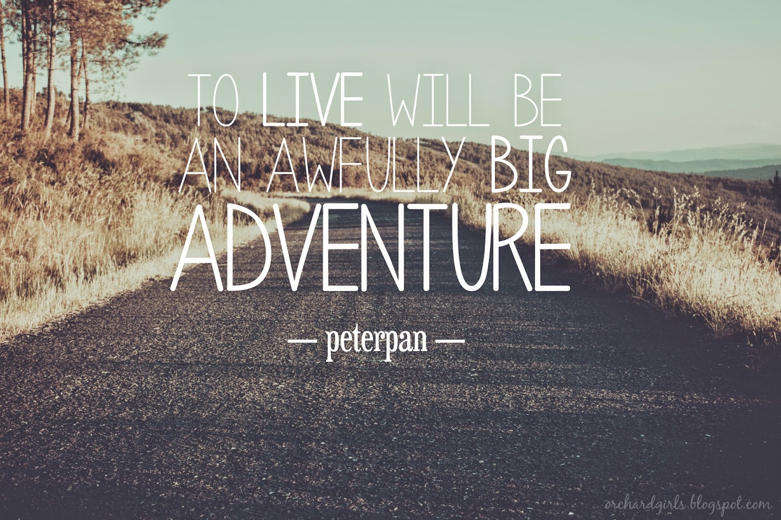 To live will be an awfully big adventure - Peterpan