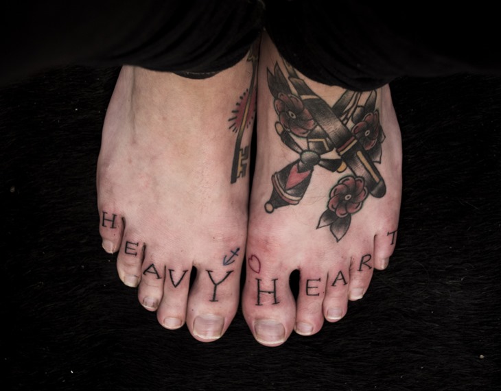 Toes Heavy Heart Tattoo