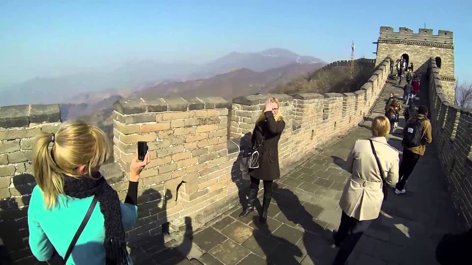 Tourists At The Great Wall