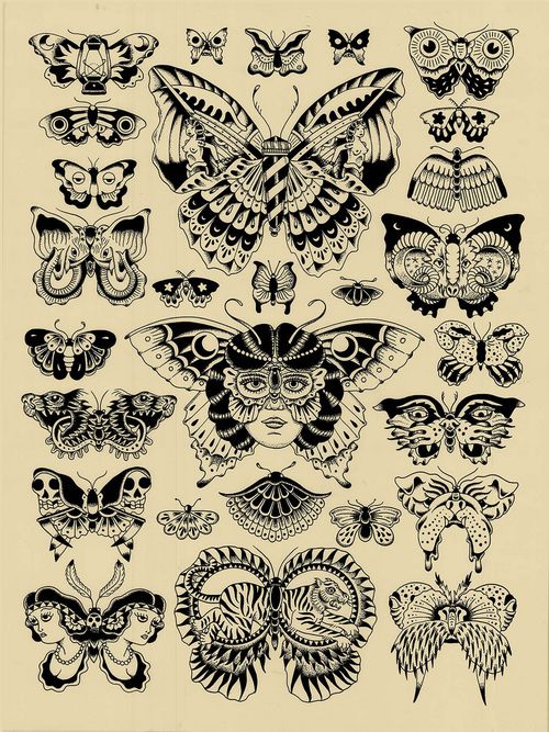 30+ Traditional Butterfly Tattoos