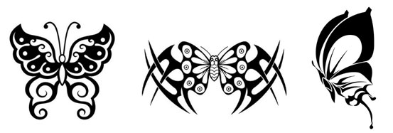 Tribal Butterfly Tattoos Design