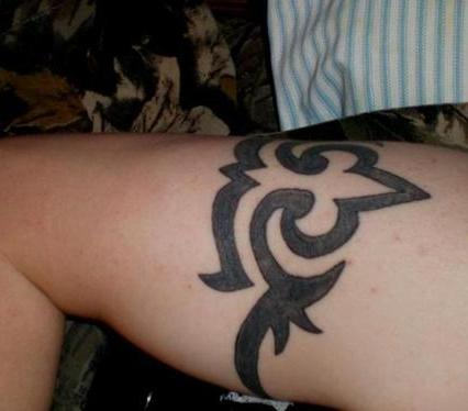Tribal Fleur De Lis Tattoo On Half Sleeve