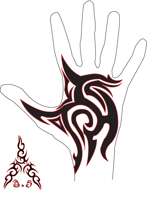 Tribal Hand Tattoo Design Idea