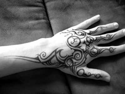 Tribal Hand Tattoo For Girls