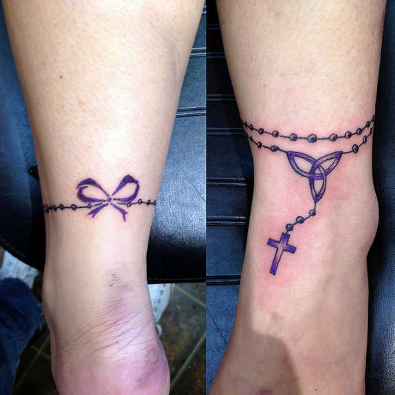 Trinity Rosary Wristband Tattoo