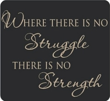 Where there is no struggle, there is no strength
