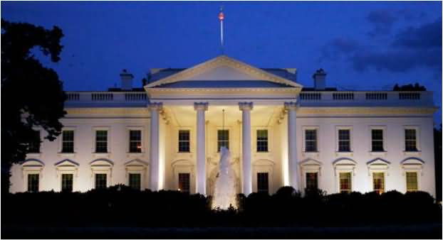 White House Lit Up At Night