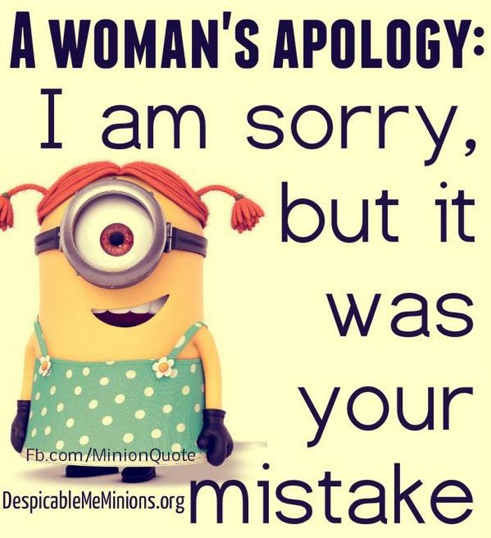 Woman’s apology I m sorry but it was your mistake.