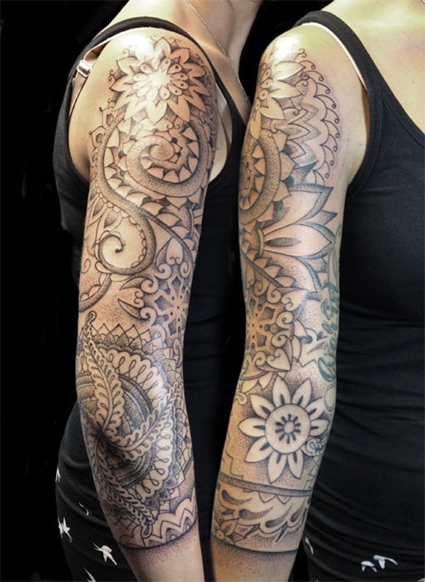 Wonderful Mandala Full Sleeve Tattoo