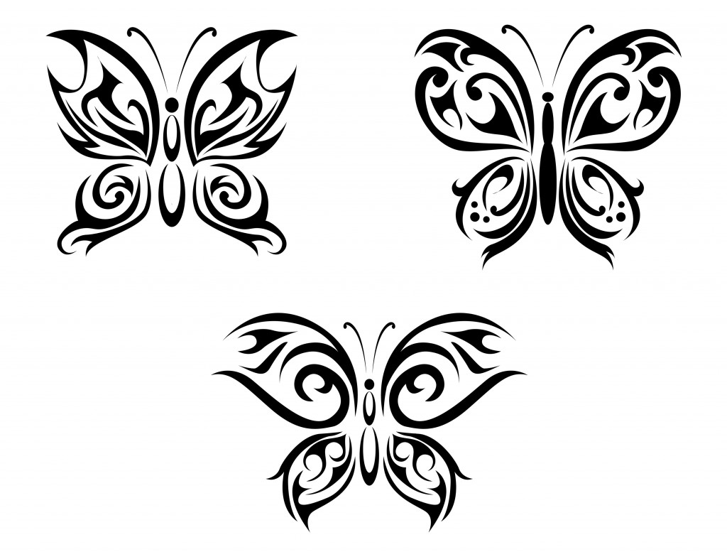 Wonderful Tribal Butterfly Tattoo Designs