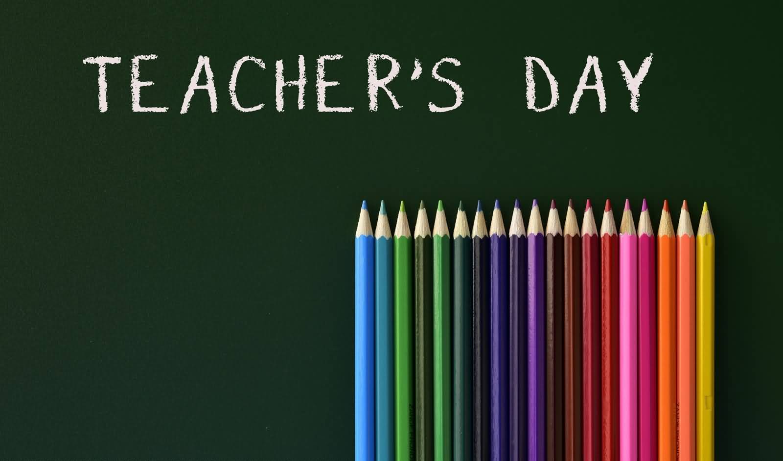 World Teachers Day Wishes Color Pencils