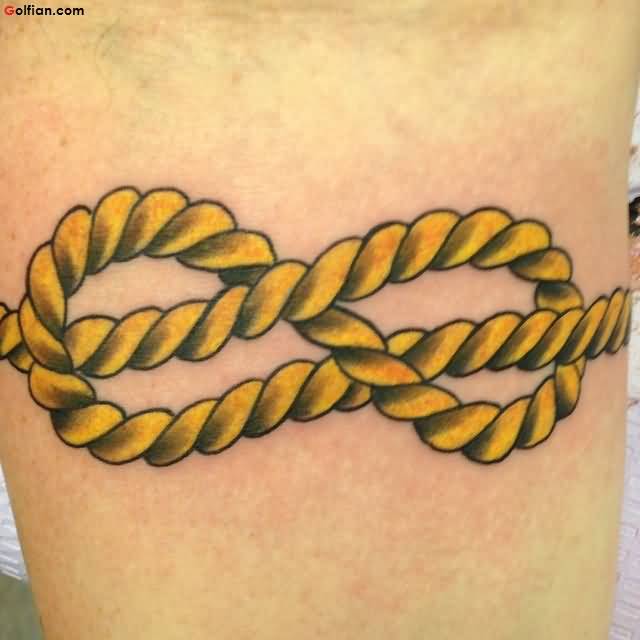 Yellow Rope Knot Tattoo