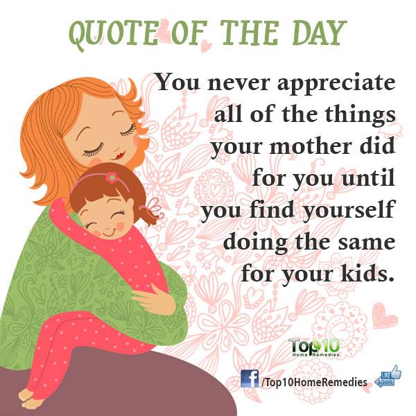 You never appreciate all of the things your mother did for you until you find yourself doing the same for your kids.
